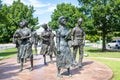 A monument in remembrance of the Little Rock Nine in Little Rock, Arkansas Royalty Free Stock Photo