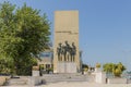 Monument of the Republic with the sayings of Kemal Ataturk in Istanbul,