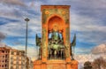 Monument of the Republic on Taksim Square in Istanbul