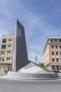 Monument at roundabout near the entrance to the port of cadiz, i