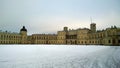 Monument of Russia, the famous suburb of St. Petersburg: Gatchina Palace in the winter day