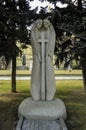 Monument of Russian-Armenian friendship in Nikitskie Vorota park. Moscow, Russia. Royalty Free Stock Photo