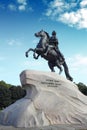 Monument of Russian emperor Peter the Great Royalty Free Stock Photo