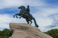 Monument of Russian emperor Peter the Great The Bronze Horseman - Saint-Petersburg Russia Royalty Free Stock Photo