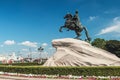 Monument of Russian emperor Peter the Great Royalty Free Stock Photo