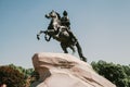 Monument of Russian emperor Peter the Great, known as The Bronze Horseman, Saint Petersburg , Russia Royalty Free Stock Photo