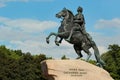 Monument of Russian emperor Peter the Great, known as The Bronze Horseman, Saint Petersburg , Russia Royalty Free Stock Photo