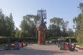 Monument Russian explorers and navigators in the town of Totma, Vologda Region