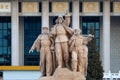 Monument`s of people at Memorial Hall of Chairman Mao in Beijing, China Royalty Free Stock Photo