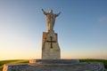 Monument Sagrado corazÃÂ³n de Jesus on top of mountain Naranco in Oviedo Royalty Free Stock Photo