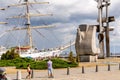 Monument of Sails and Joseph Conrad in Gdynia Poland Royalty Free Stock Photo