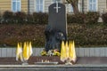 The monument shows the Pope, John Paul II, sitting on a big chair and holding a Gospel in his hand. Tomasz Radziewicz was the auth