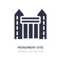 monument site icon on white background. Simple element illustration from Monuments concept