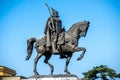 Monument of Skanderbeg in Tirana Royalty Free Stock Photo