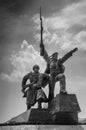 Monument Soldier and Mariner, Sevastopol. May 9, February 23, Victory Day.