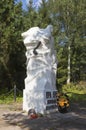 Monument Soldiers countrymen perished during the Great Patriotic War, the city Kirillov, Vologda region, Russia