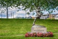 Monument of Sonja Henie - Norwegian figure skater and film star.