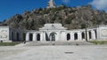 Monument with square and mountain in the background Royalty Free Stock Photo