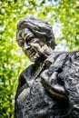 Monument statue of Felix Leclerc in La Fontaine park