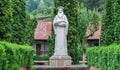 Monument Statue of founder of Monastery Bistrita, the Voivode of Moldavia