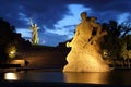 Monument Stay to Death at night in Volgograd