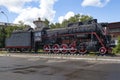 Monument steam locomotive L-4245 on the Bologoe station