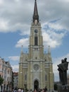 Monument of Svetozar Miletic, Liberty square, Catholic cathedral, Virgin of Mary, Novi Sad ,Vojvodina, Serbia