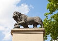 Monument Swedish lion in Narva, Estonia