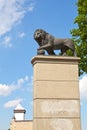 Monument Swedish lion in Narva, Estonia