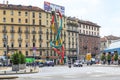 The monument is a symbol of fashion in Milan `Needle, Thread and