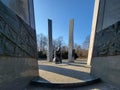 Monument symbolizing the figure of a sapper disarming the mine, Warsaw, Poland