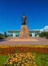 Monument to Abai Qunanbaiuly, Almaty, Kazakhstan Royalty Free Stock Photo