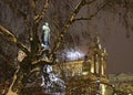 Monument to Adam Mickiewicz. Nowy Swiat (New World) street. Warsaw. Poland Royalty Free Stock Photo