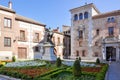 Monument to admiral Alvaro de Bazan on Plaza de la Villa square in Madrid, Spain Royalty Free Stock Photo