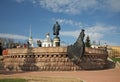 Monument to Afanasy Nikitin embankment in Tver. Russia