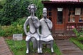 Monument to Albert Einstein and Niels Bohr