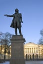 Monument to Aleksander Pushkin on the Square of Arts.