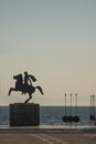 Monument to Alexander the Great Macedonian on the seaside in t Royalty Free Stock Photo