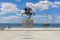 Monument to Alexander the Great on Thessaloniki embankment, Greece Royalty Free Stock Photo