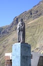 Monument to Alexander Kazbegi. Stepantsminda