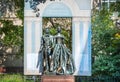 Monument to Alexander Pushkin and Natalia Goncharova on the Arbat in Moscow
