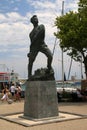 RHODES, GREECE - MAY 12, 2020: Monument to Alexandros Diakos, a Greek World War II hero. Lieutenant Alexandros Diakos was the fir