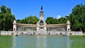 Monument to Alfonso XII in Buen Retiro Park, Madrid, Spain Royalty Free Stock Photo