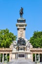 Monument to Alfonso XII in Buen Retiro Park, Madrid, Spain Royalty Free Stock Photo