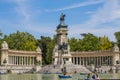 Monument to Alfonso XII in the Parque del Buen Retiro `Park of the Pleasant Retreat`, Madrid, Spain Royalty Free Stock Photo