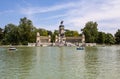 Monument to Alfonso XII in the Parque del Buen Retiro `Park of the Pleasant Retreat`, Madrid, Spain Royalty Free Stock Photo