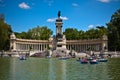 Monument to Alfonso XII in Parque del Retiro Royalty Free Stock Photo