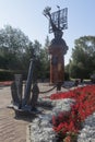 Monument to all Russian explorers and navigators in the town of Totma, Vologda Region