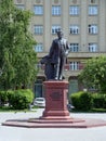 Monument to architect Andrey Kryachkov on a Sunny summer day in