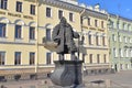 Monument to the architect Domenico Trezzini in St. Petersburg Royalty Free Stock Photo